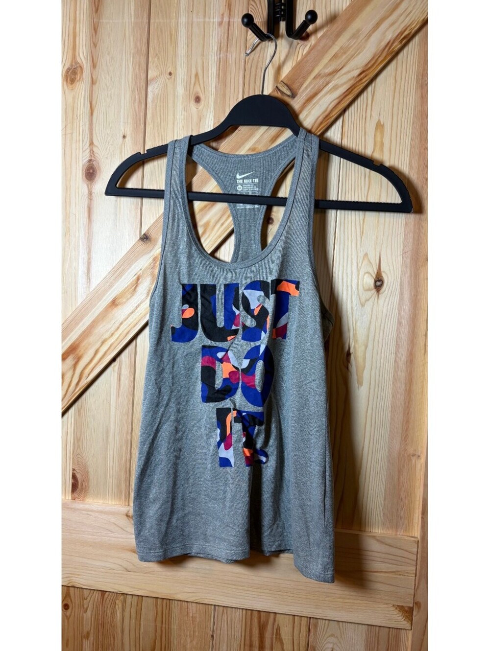 Nike Women's Gray Athletic Racerback Tank Top XS